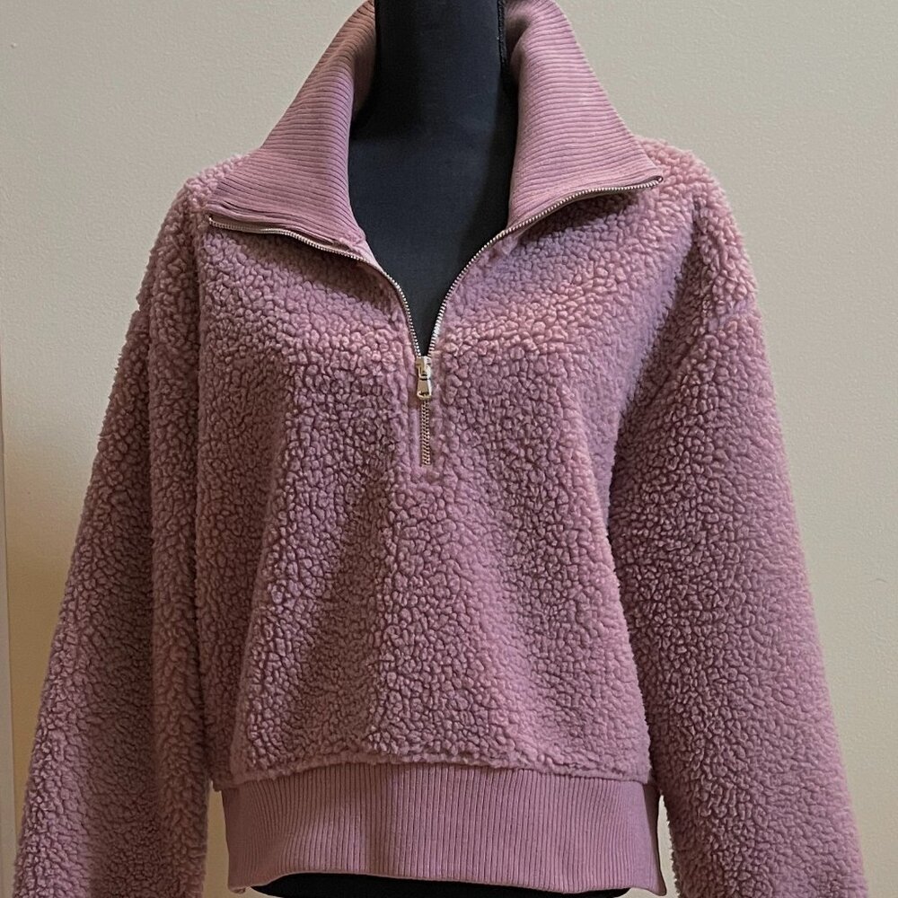 Faux Fur Quarter Zip Jacket